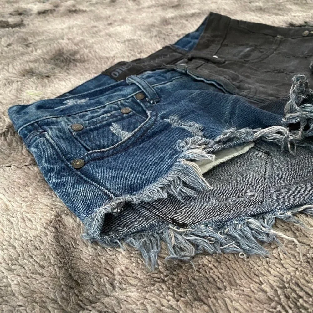 One Teaspoon Half Dye Rollers Cutoff Shorts